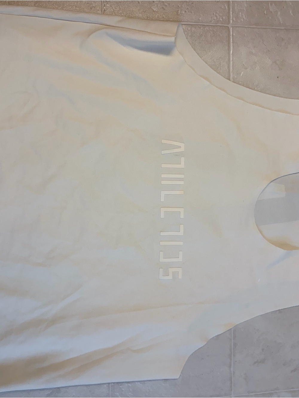 Fear of God White Tank Top with Subtle Tag Detail